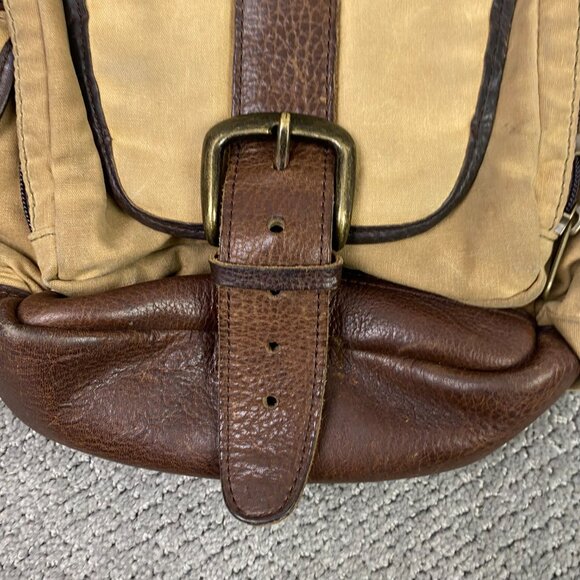 LL Bean Field Bag Messenger Shoulder Crossbody Continental Leather Canvas - Picture 9 of 16